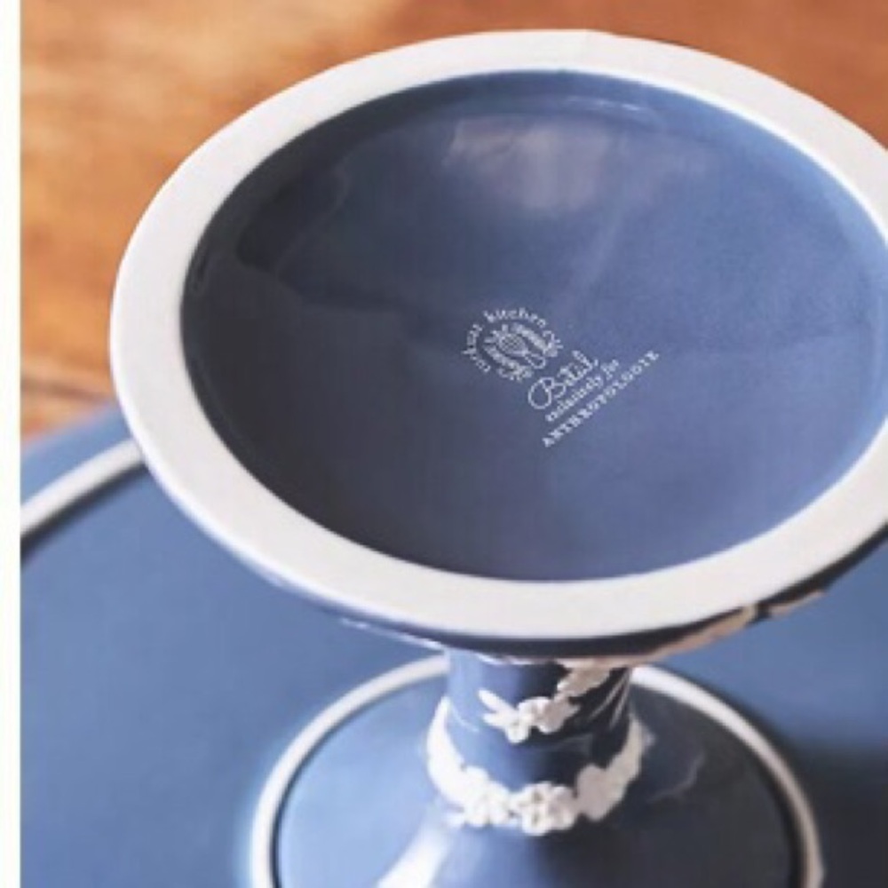 RARE Anthropologie Turkuaz Kitchen Posy Cake Stand Handpainted Glazed NIB NWT - Picture 7 of 14